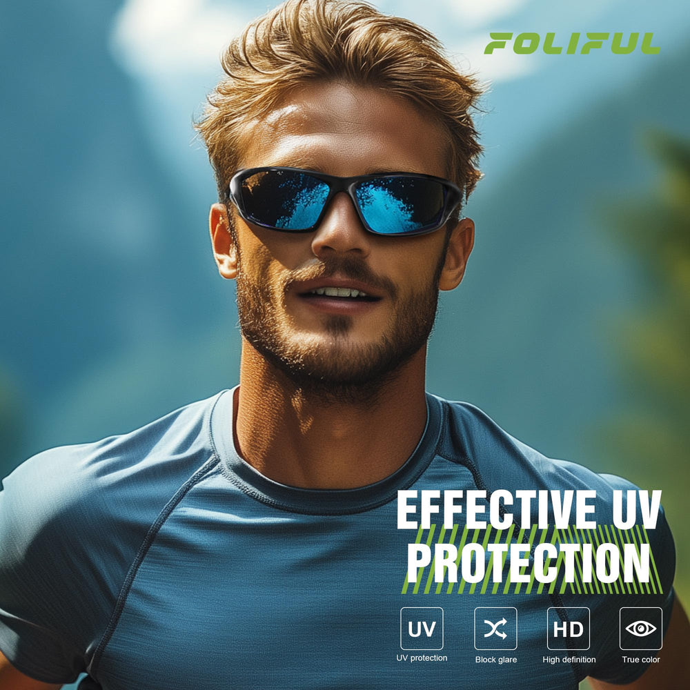 Foliful gafas en uso durante pesca, mejora de visión en agua
