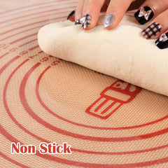 Folksy Super Kitchen mat on counter with ruler showing true 36x24 benefit