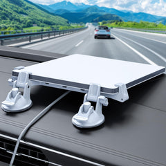 FONKEN soporte frontal mostrando montaje seguro en Starlink Mini