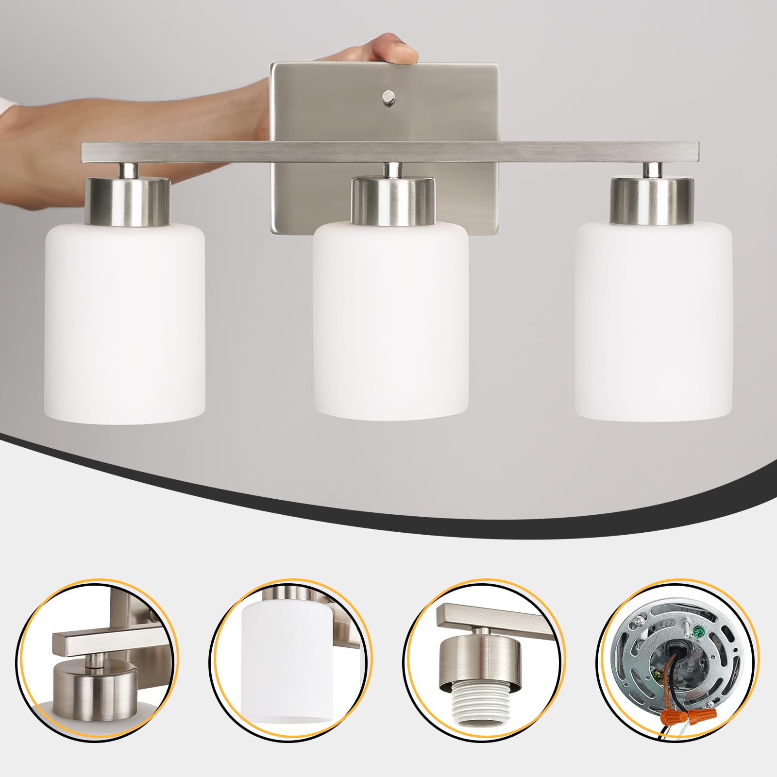 FonmYim lámpara en baño moderno creando ambiente acogedor y funcional