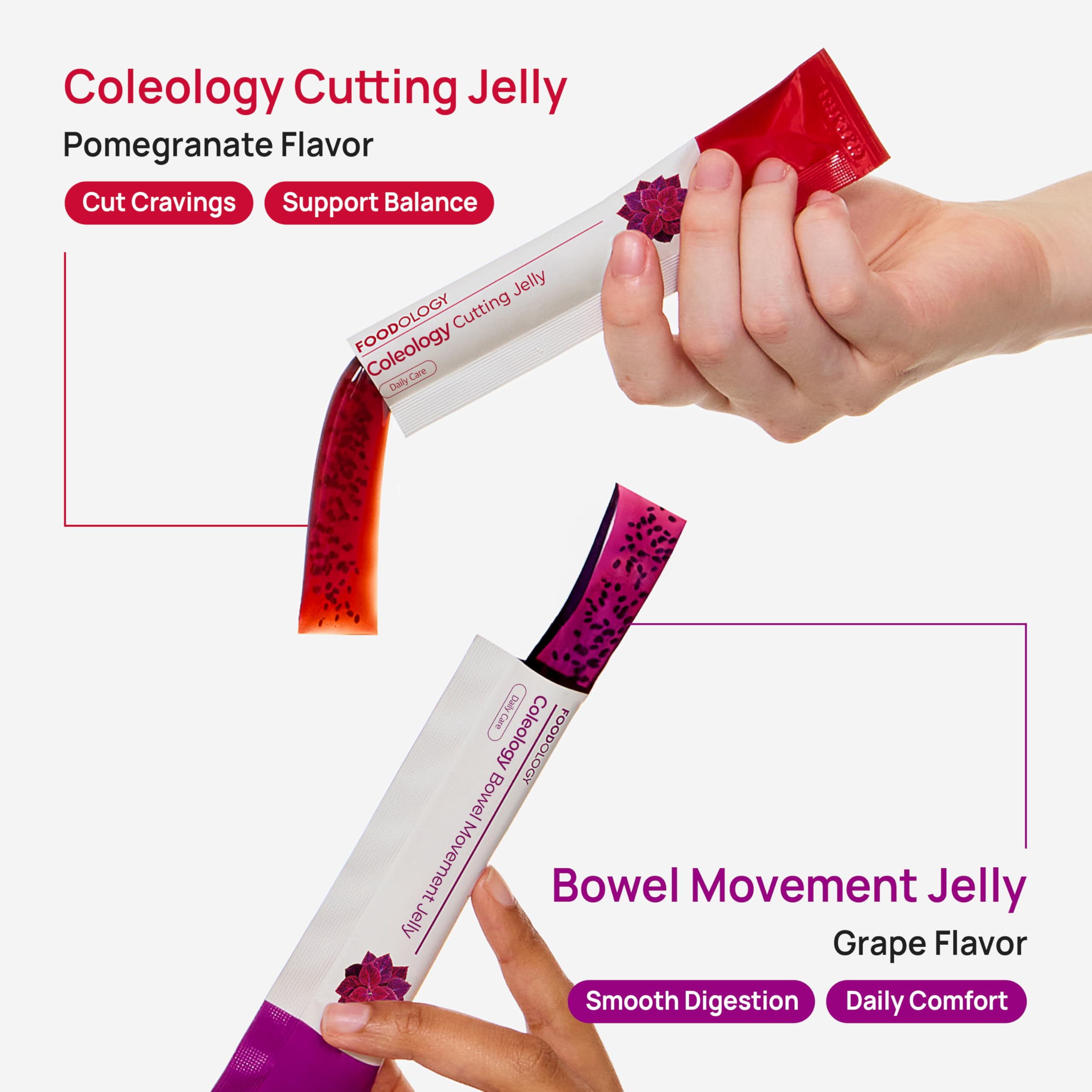FOODOLOGY comparación de tamaño del stick junto a una moneda para escala