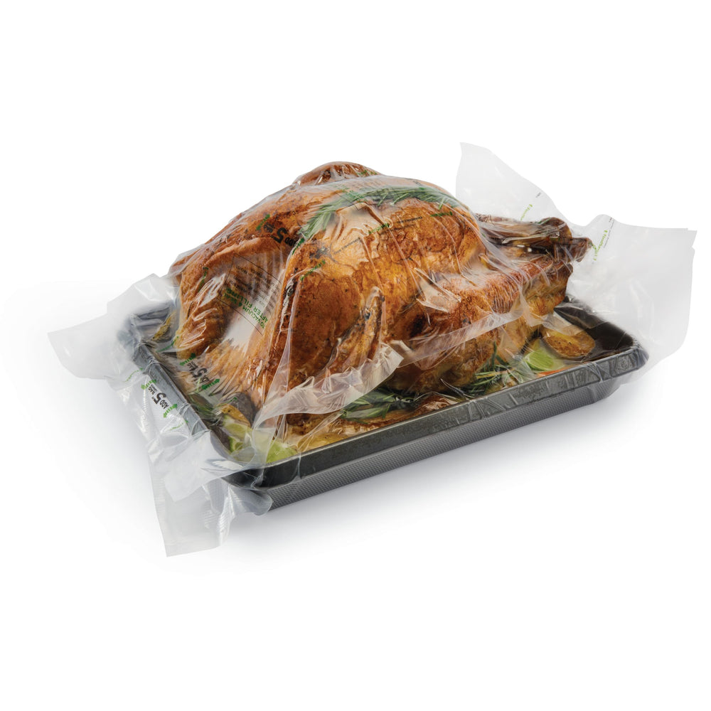 Bolsas cortadas de FoodSaver con porciones listas para congelar y cocinar