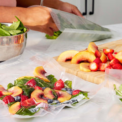 FoodSaver en uso con selladora, sellado hermético que prolonga frescura