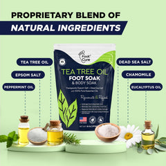 FOOT CURE etiqueta con ingredientes botánicos para cuidado natural