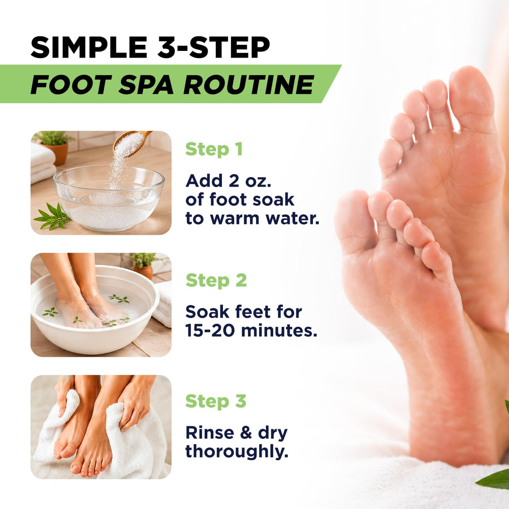 FOOT CURE persona remojando pies para aliviar cansancio y estrés