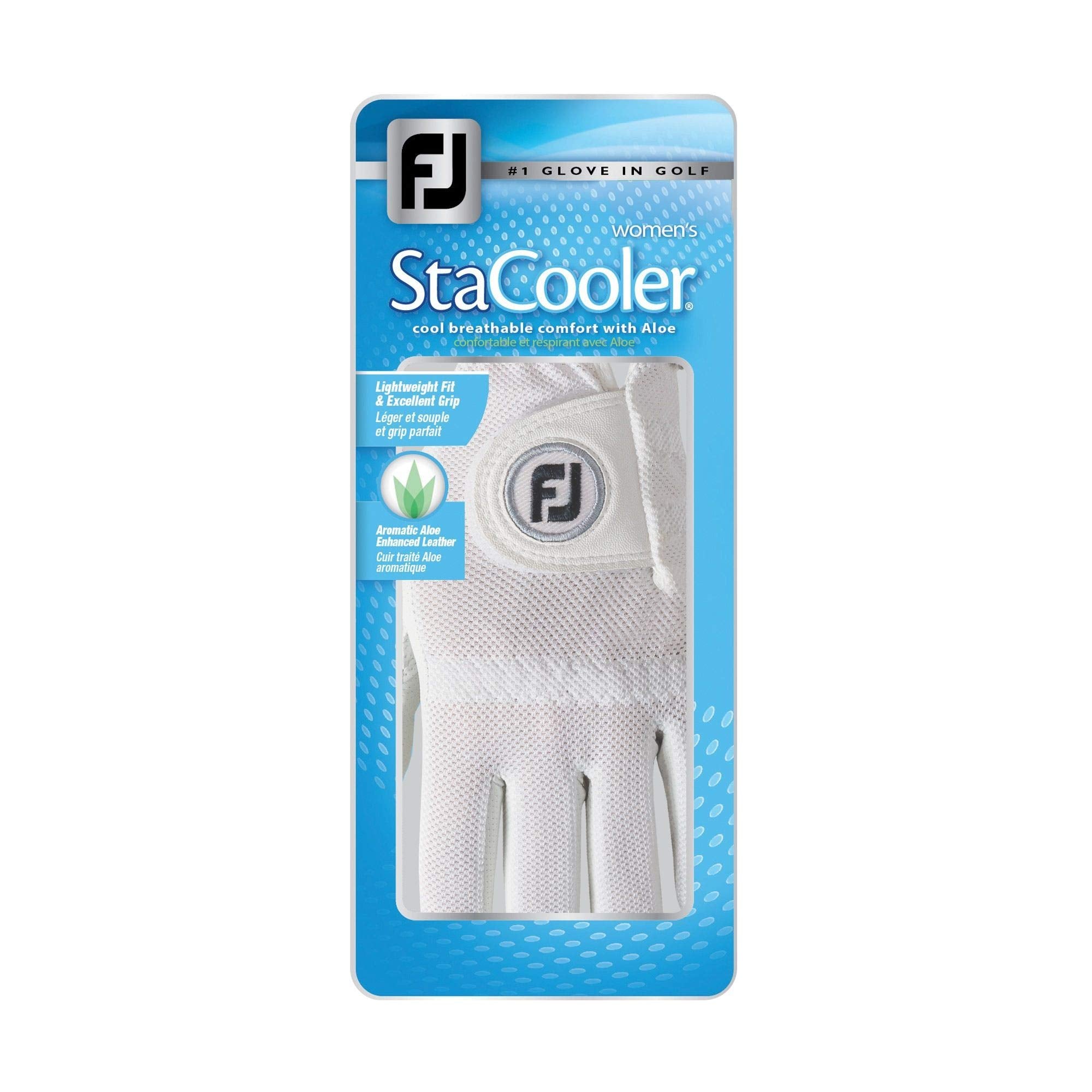 FootJoy primer plano cuero con aloe que aporta suavidad