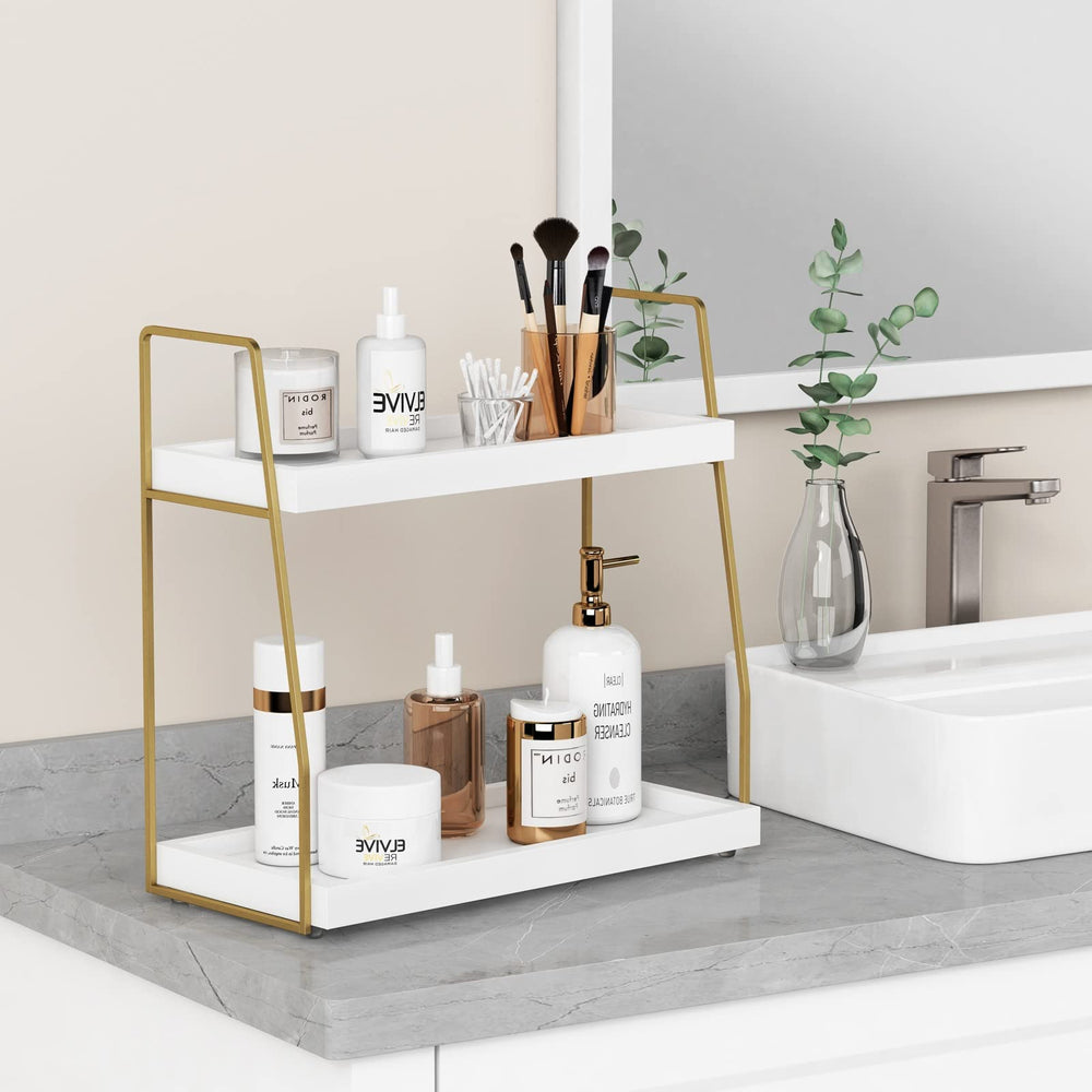 Forbena organizador en uso en tocador con cosméticos accesibles