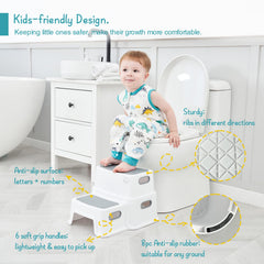 Forbena taburete en uso junto a lavabo facilitando higiene del niño