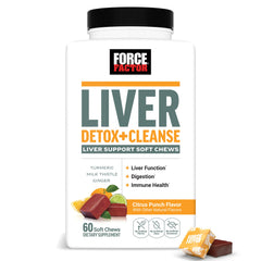 Force Factor empaque frontal mostrando el tarro y sabor Citrus Punch, conveniencia diaria