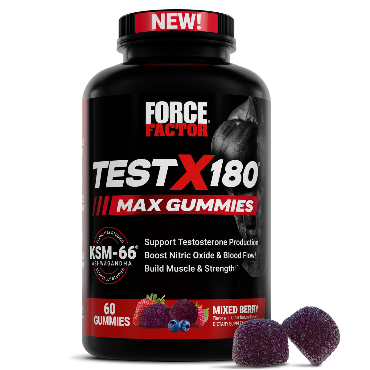 Force Factor empaque frontal de Test X180 Max, confianza y conveniencia
