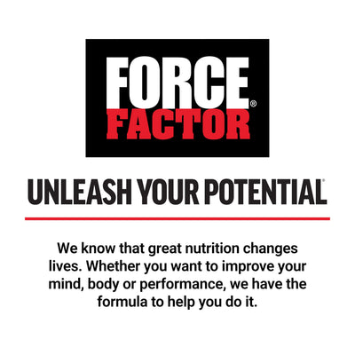 Force Factor made in USA seal and bottle emphasizing quality manufacturing