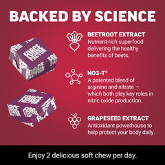 Force Factor single chew in hand showing portability and on-the-go convenience