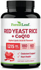 ForestLeaf vista frontal del envase mostrando 180 cápsulas y etiqueta clara