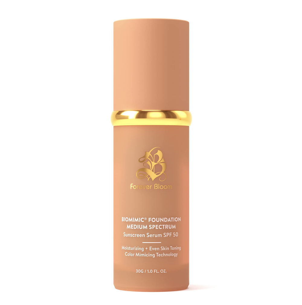 Forever Bloom empaque frontal mostrando diseño y protección SPF50