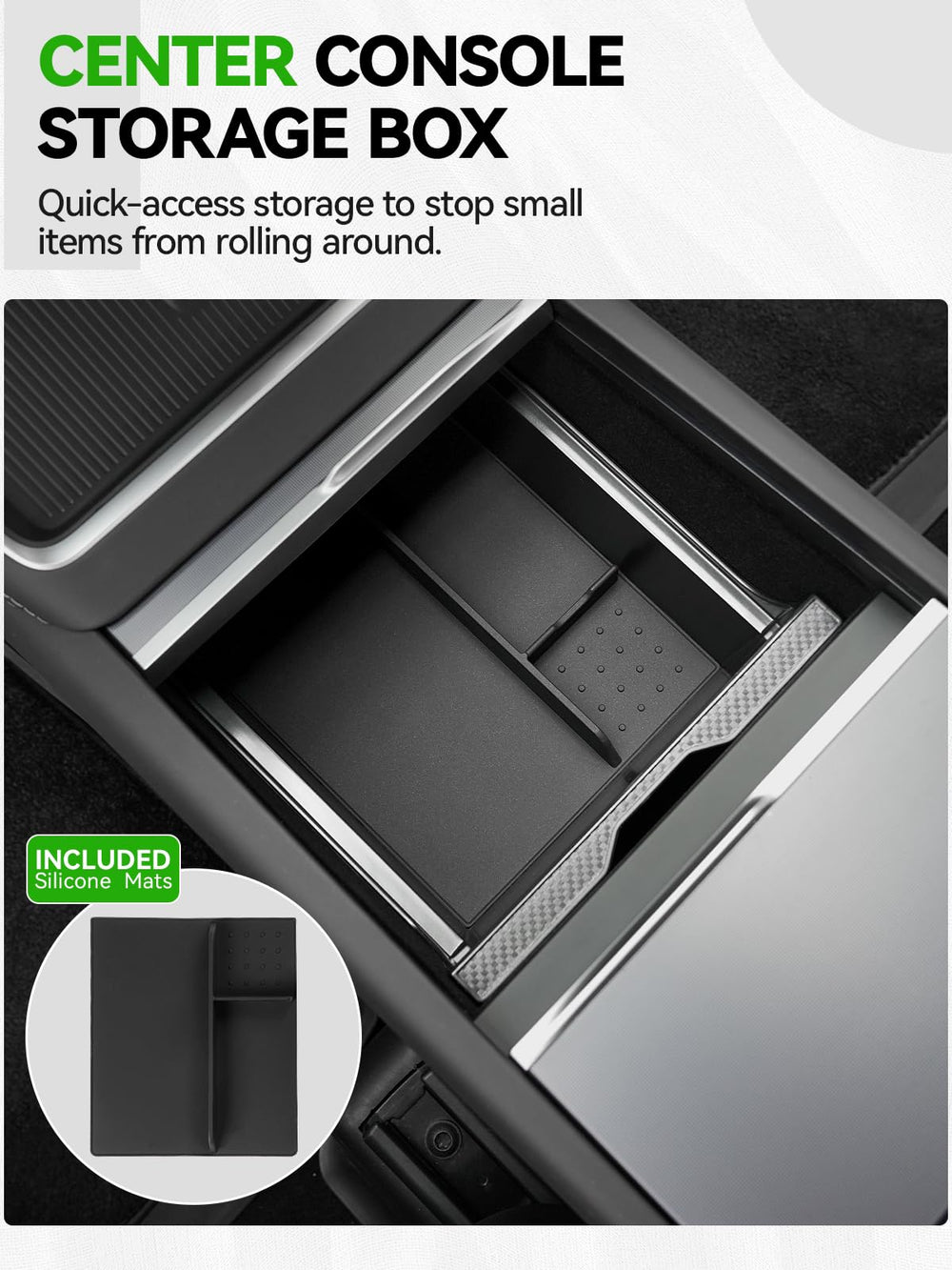 Foronetry under-seat storage bin demonstrating extra hidden cargo space
