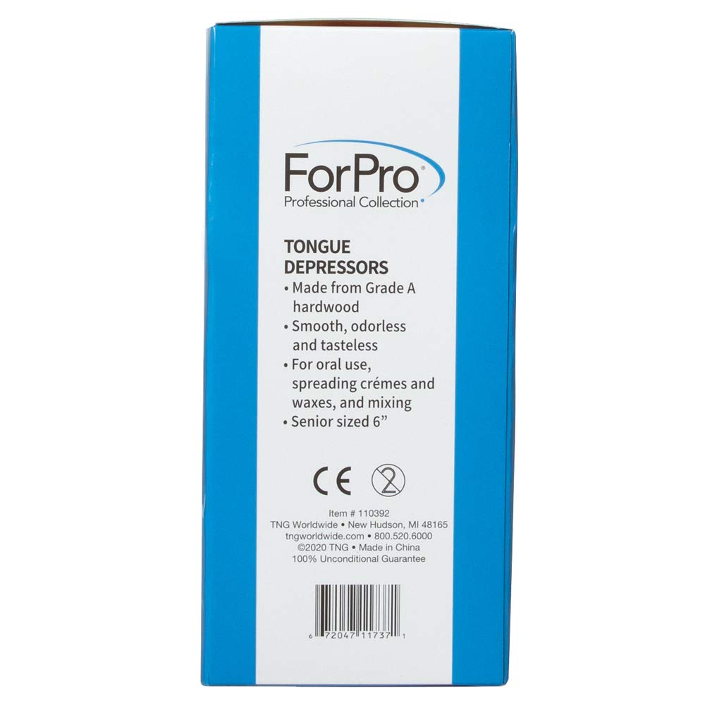 ForPro palitos junto a una regla para comparar tamaño senior, medidas claras