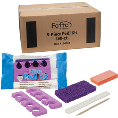 ForPro kit pedicura frontal mostrando todo el contenido para servicio rápido