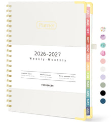 Forvencer portada frontal del planner 2026-2027 mostrando diseño elegante y colores llamativos