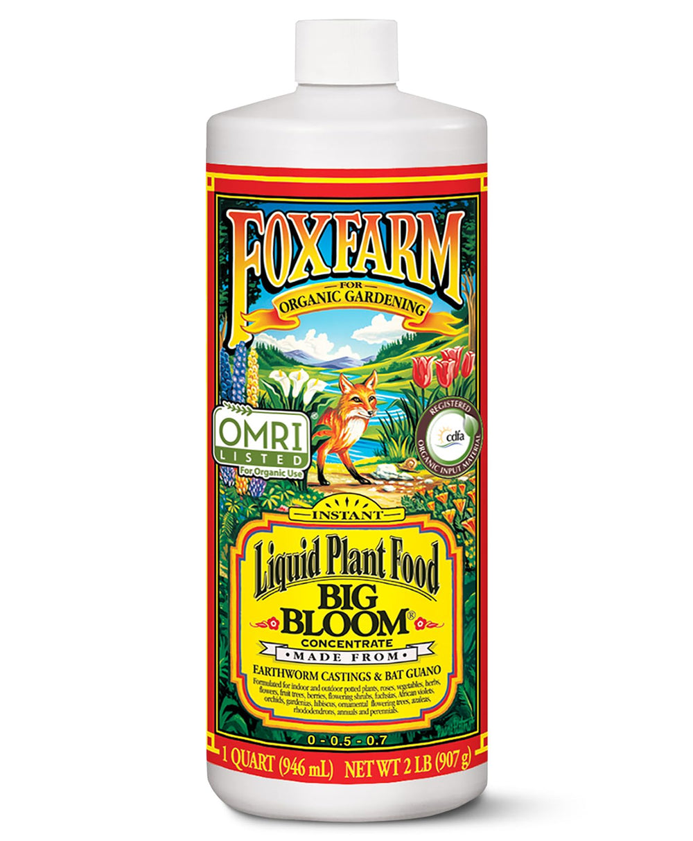 FoxFarm Big Bloom front label showing product name and benefits