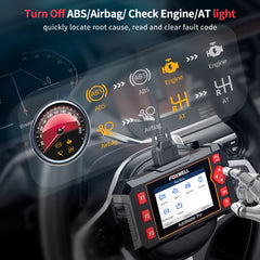 FOXWELL NT604 Elite en uso sobre el motor, detecta fallos antes del taller
