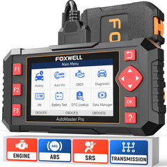 FOXWELL NT604 Elite frontal con pantalla clara y controles, diagnóstico rápido