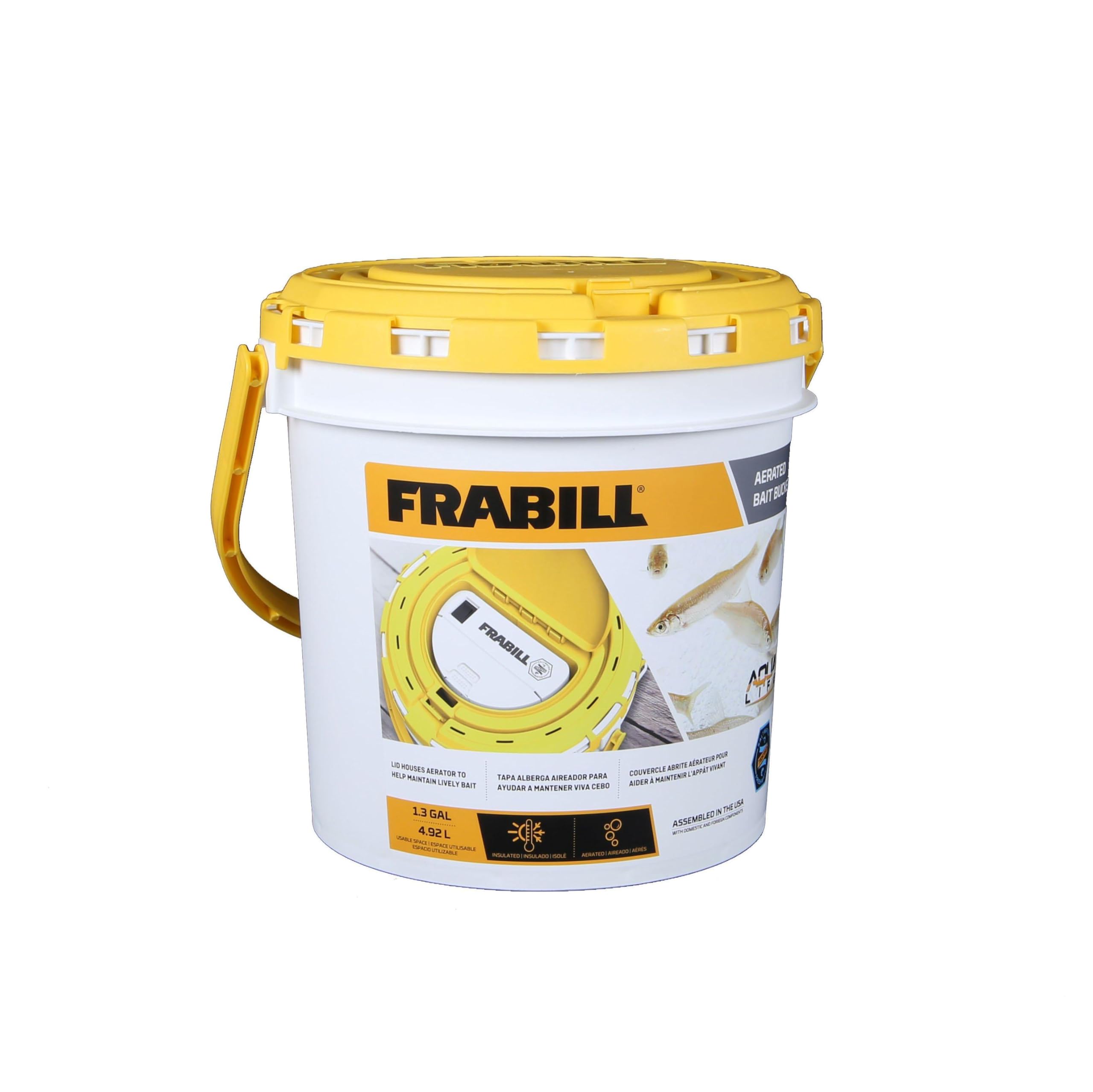 FRABILL cubo frontal mostrando tapa con aerador y cierre seguro