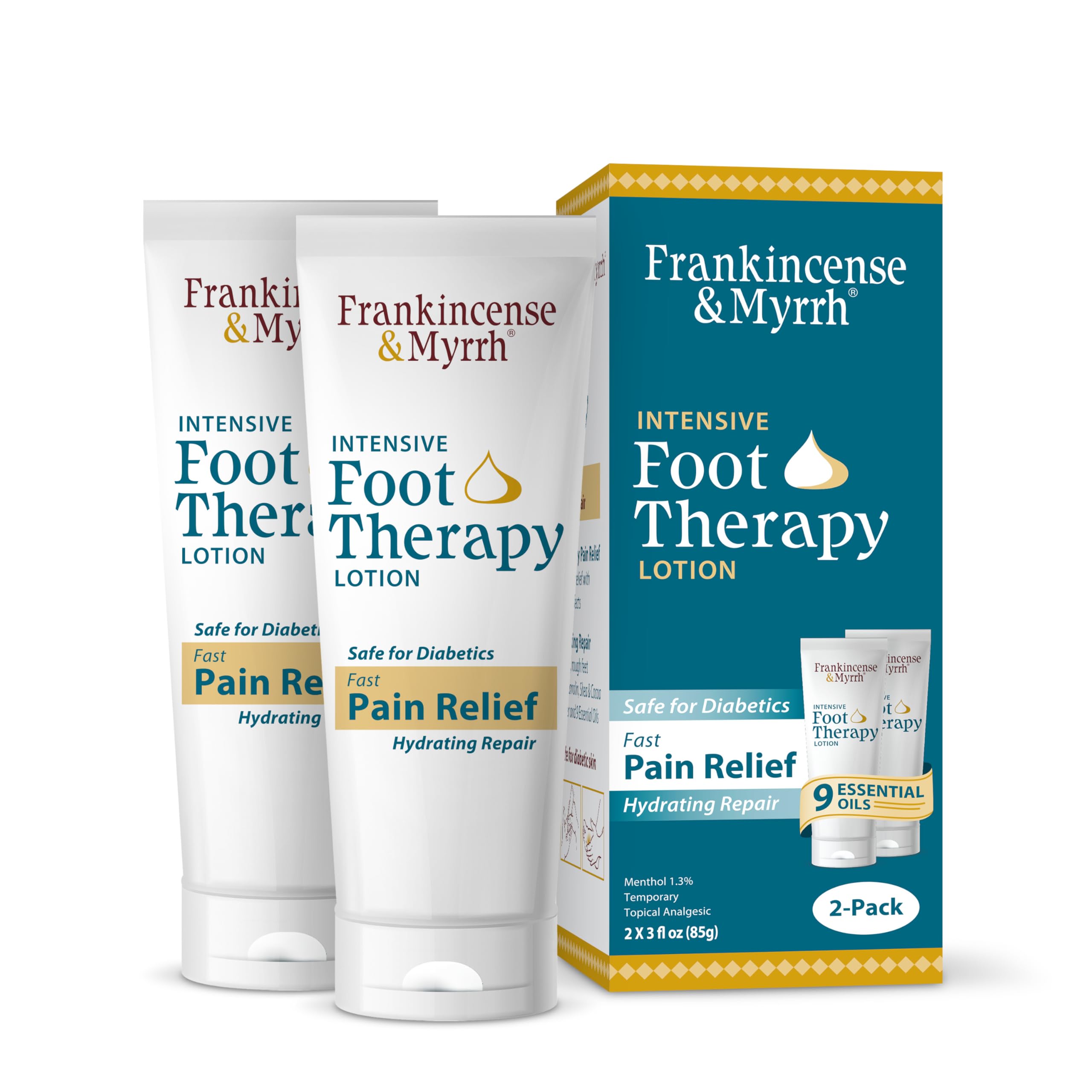 FRANKINCENSE & MYRRH pack frontal mostrando las dos latas y beneficio de doble suministro