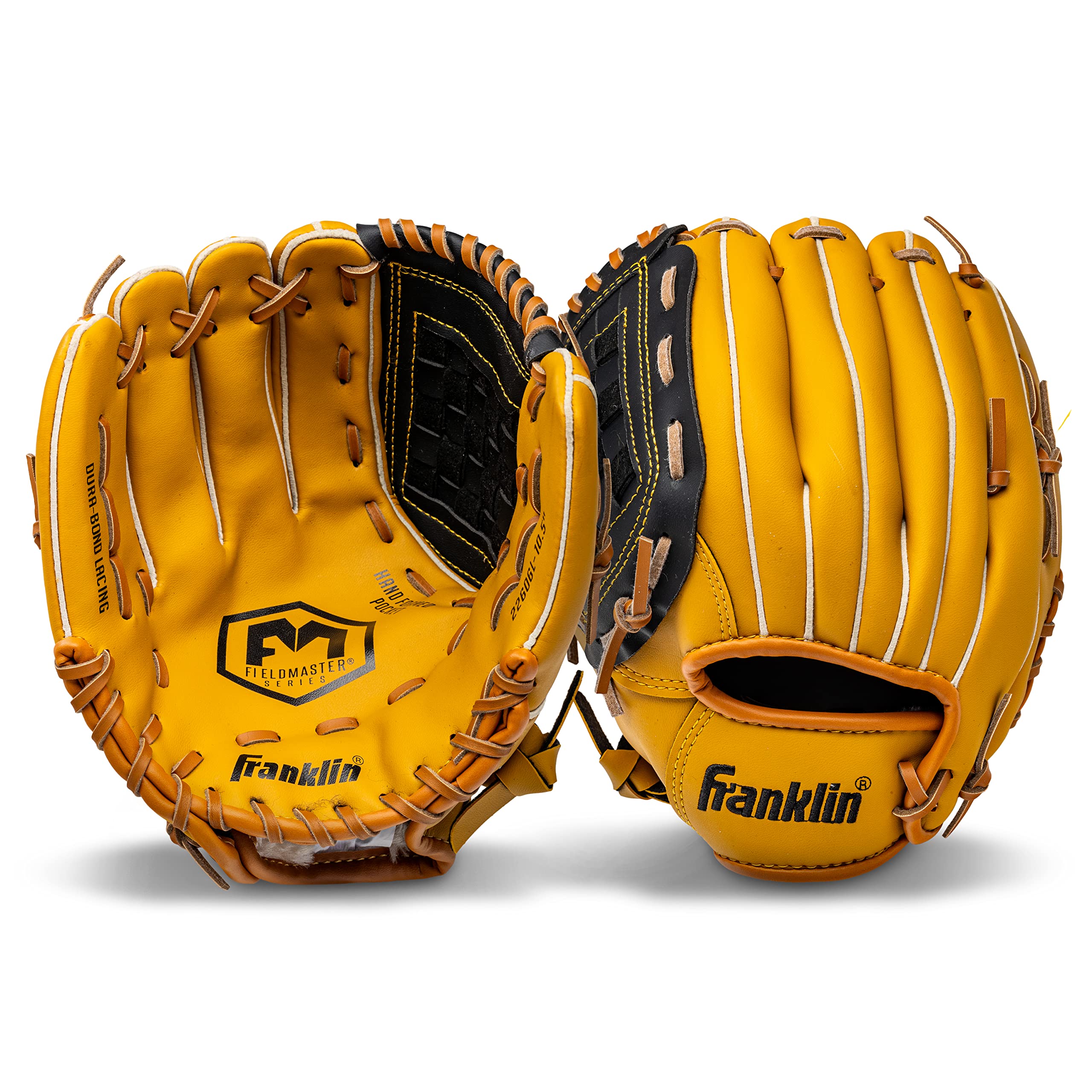 Franklin Sports textura del cuero sintético en primer plano que demuestra durabilidad y facilidad de rompimiento