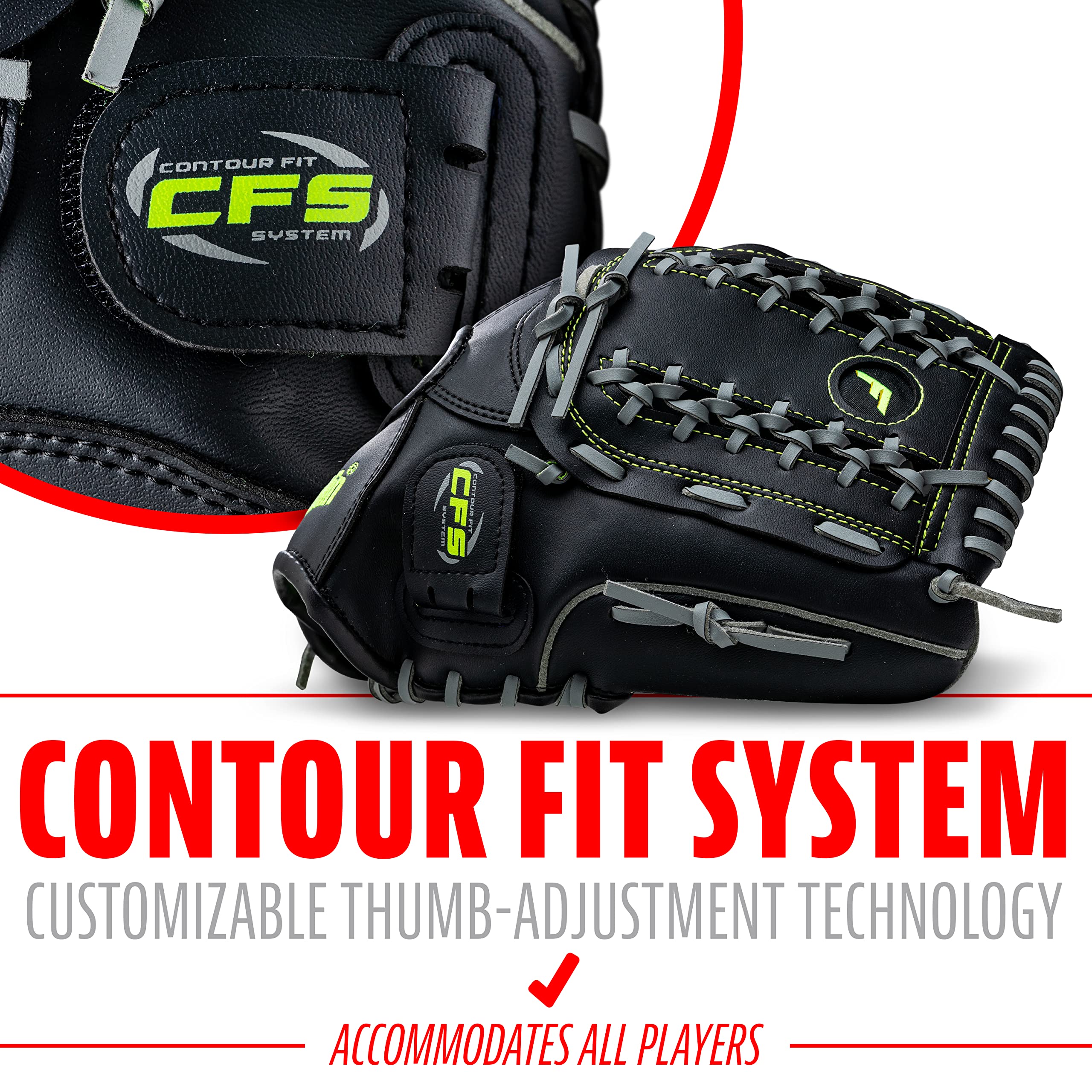 Franklin Sports glove in use making a scoop catch for reliable fielding