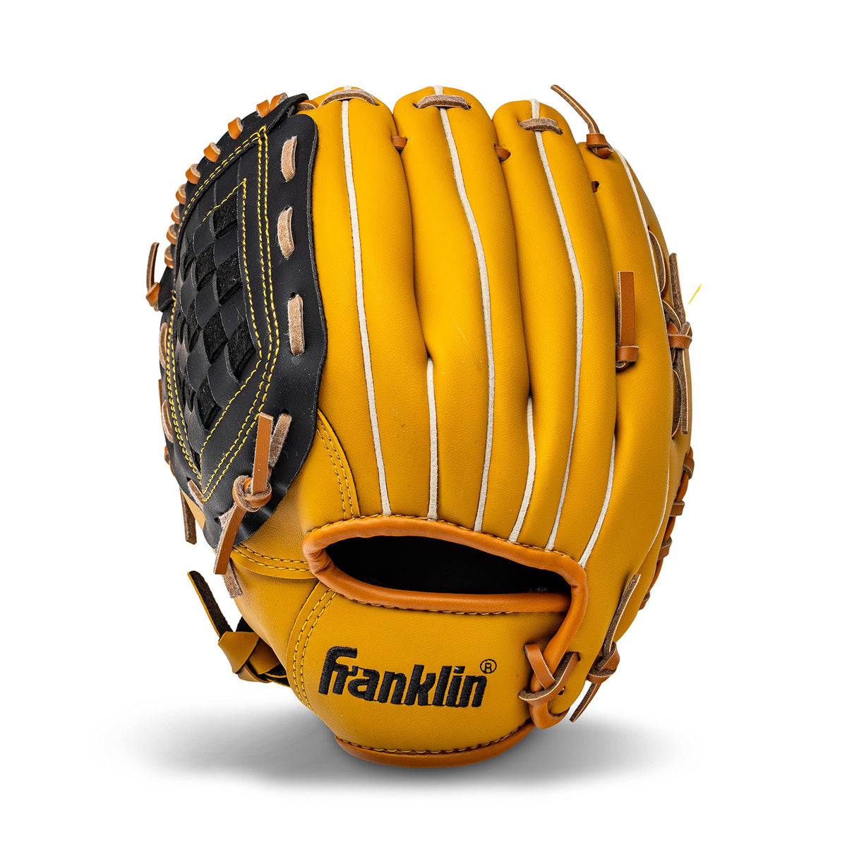 Franklin Sports frente del empaque del Field Master 12" mostrando características y beneficio de entrada rápida al juego