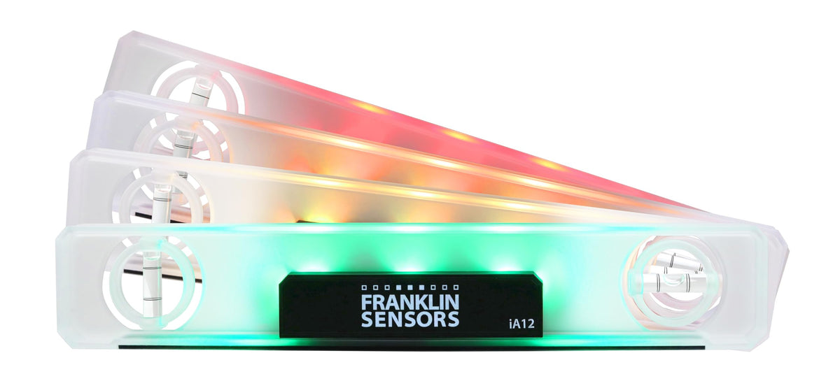 Franklin Sensors vista frontal del nivel con luz visible para comprobación rápida