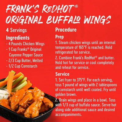 Frank's RedHot garrafón en cocina profesional listo para servicio