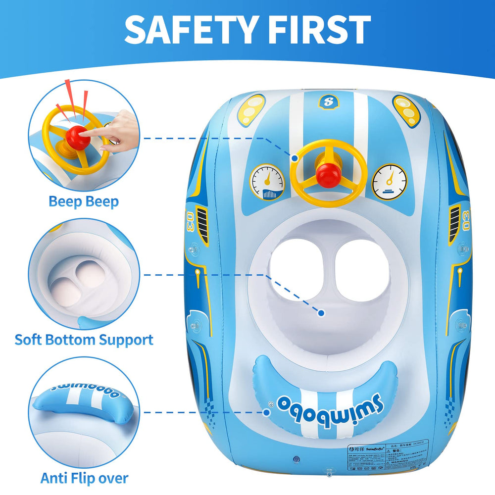 Free Swimming Baby detalle asiento esponja brinda confort y soporte al niño
