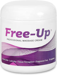 Free-Up tarro frontal 8 oz mostrando el envase profesional y uso práctico