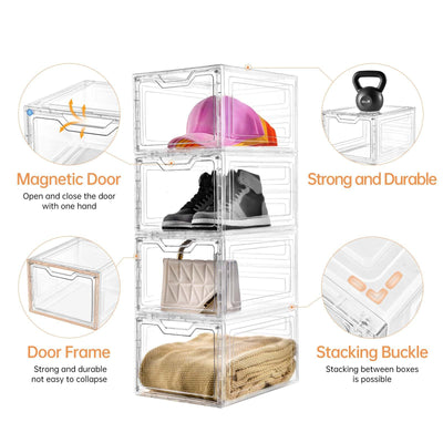 Freebat stacked bins side profile showing stable vertical storage benefit