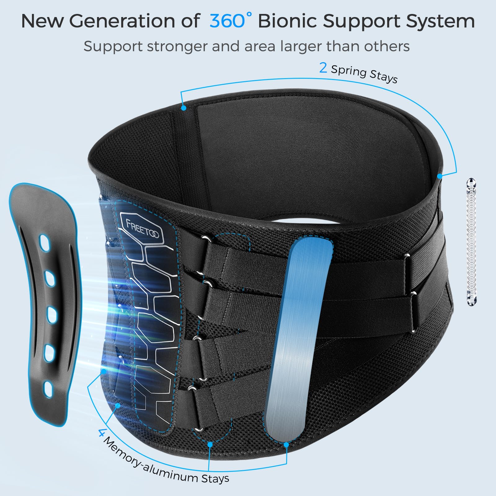 FREETOO tejido malla 3D transpirable para confort y ventilación