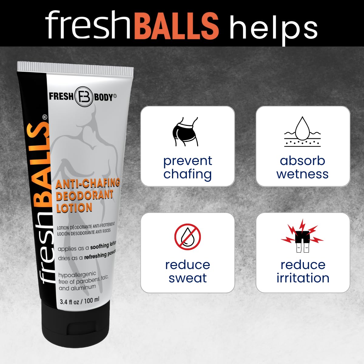 Fresh Body FB envase abierto 3.4 oz para uso diario y fácil aplicación