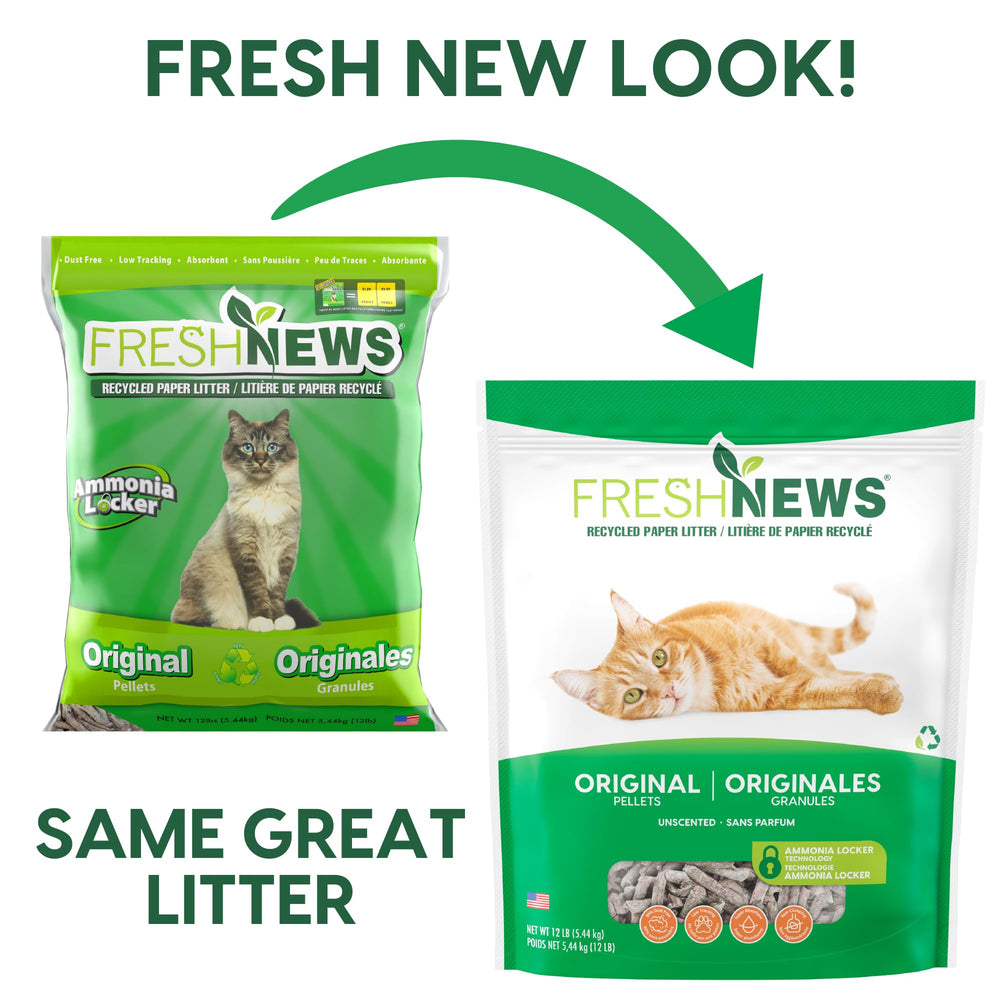 Fresh News detalle de textura de pellets de papel, aspecto suave y absorbente