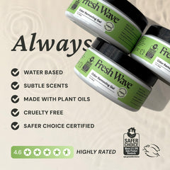 Fresh Wave gel colocado en baño para mantener aire fresco y sin fragancias fuertes