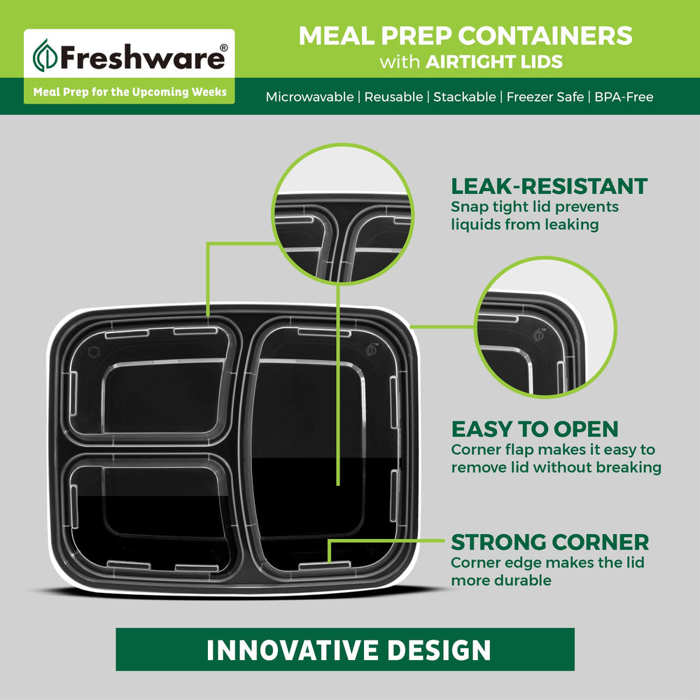 Freshware contenedores apilados en nevera, ahorran espacio y organizan