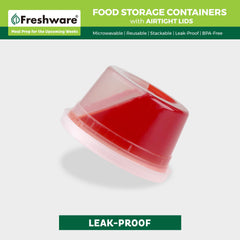 Freshware envases apilados en nevera para ahorrar espacio y organizar alimentos