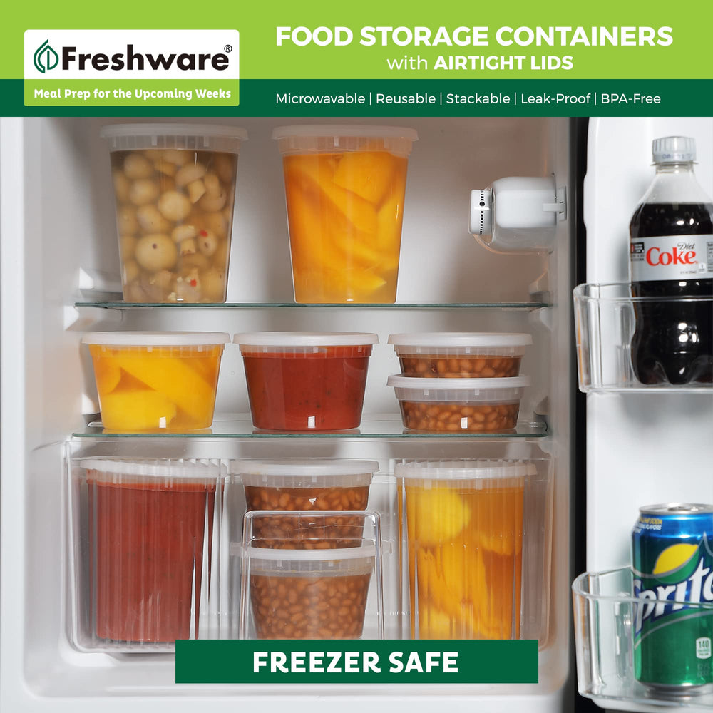 Freshware comparación de tamaño 24 oz en mano para control de porciones