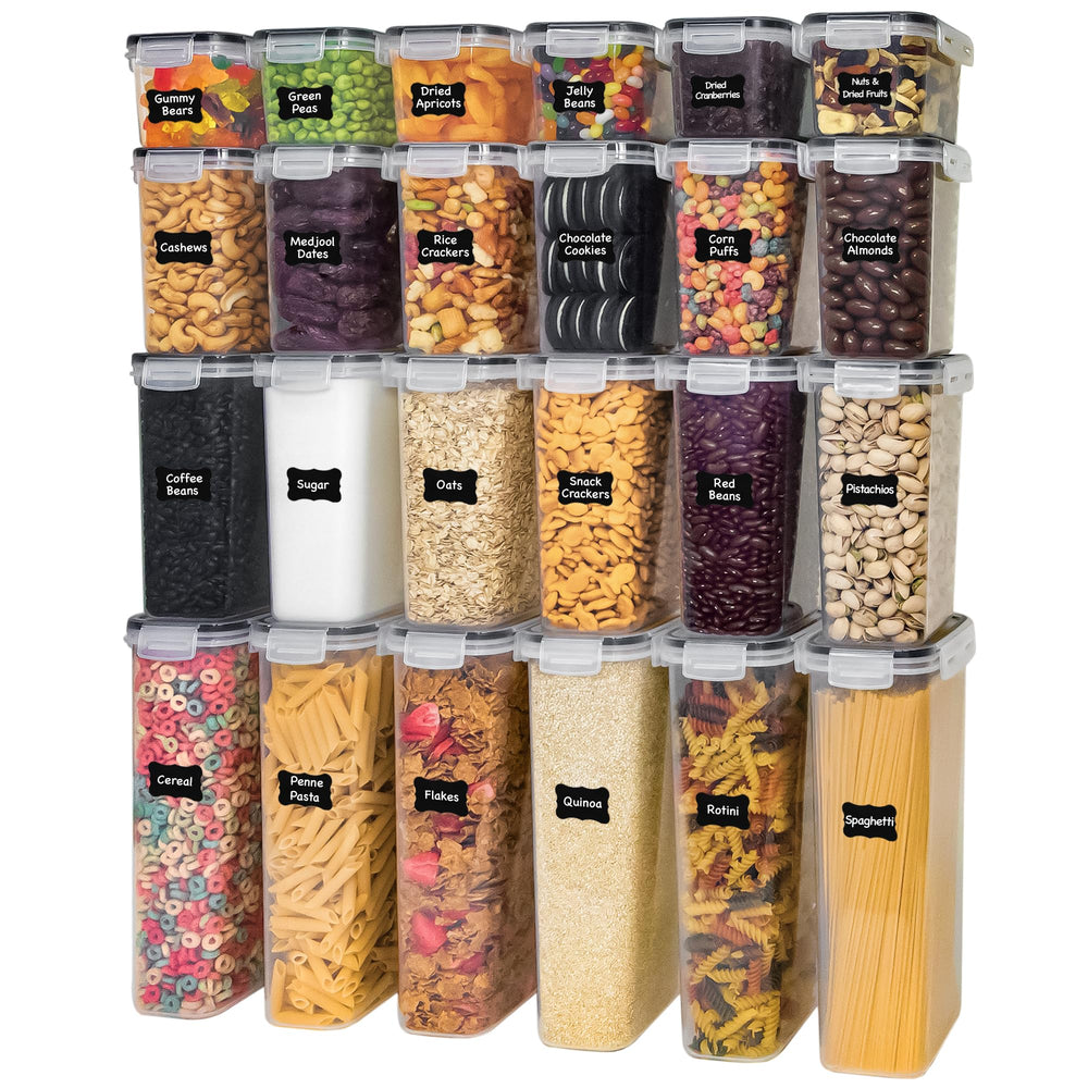 Freshware front view of organized container set showing clear benefit of visual inventory