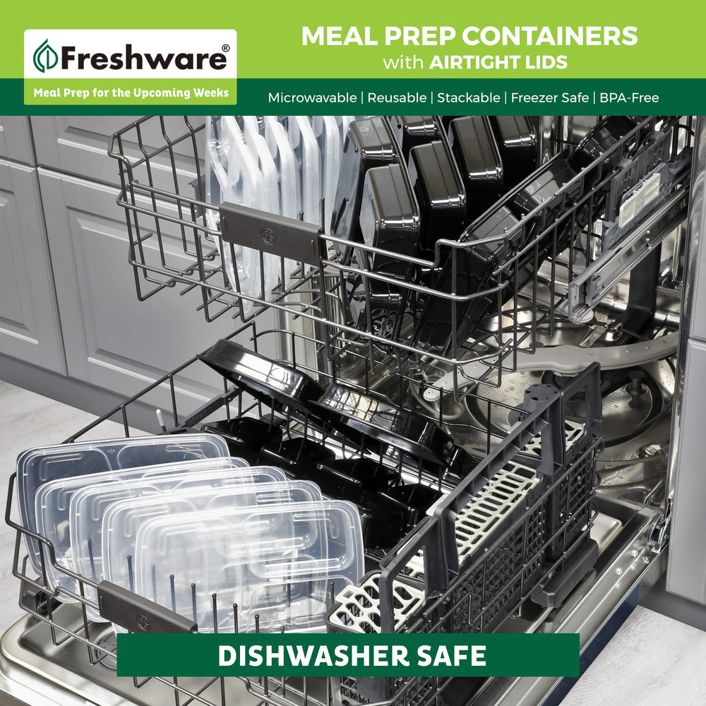 Freshware contenedor junto a mano para comparar tamaño y porciones