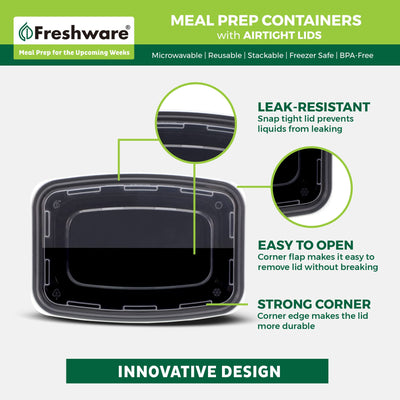 Freshware comparación de tamaño en manos mostrando la porción de 28 oz