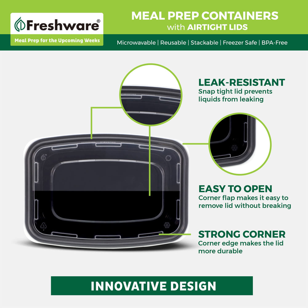 Freshware comparación de tamaño en manos mostrando la porción de 28 oz