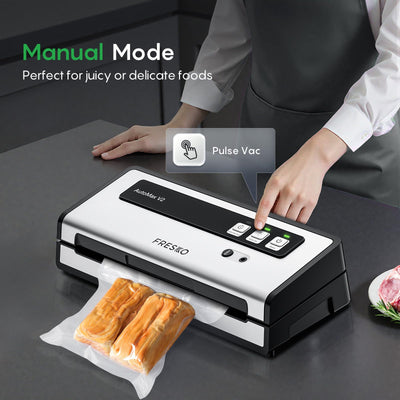 FRESKO sealing moist food in a bag to prevent leaks and preserve texture