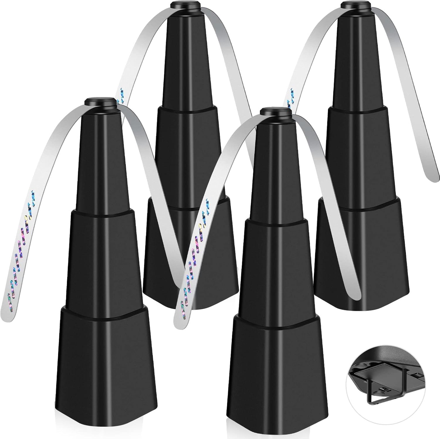 Fretech front view of four fans showing packaging and included units for quick setup
