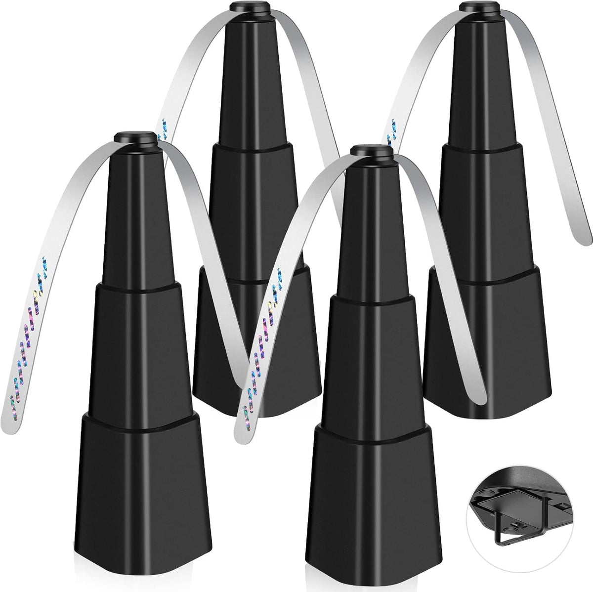 Fretech front view of four fans showing packaging and included units for quick setup