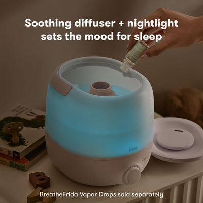 Frida humidificador luz nocturna suave para rutinas de sueño